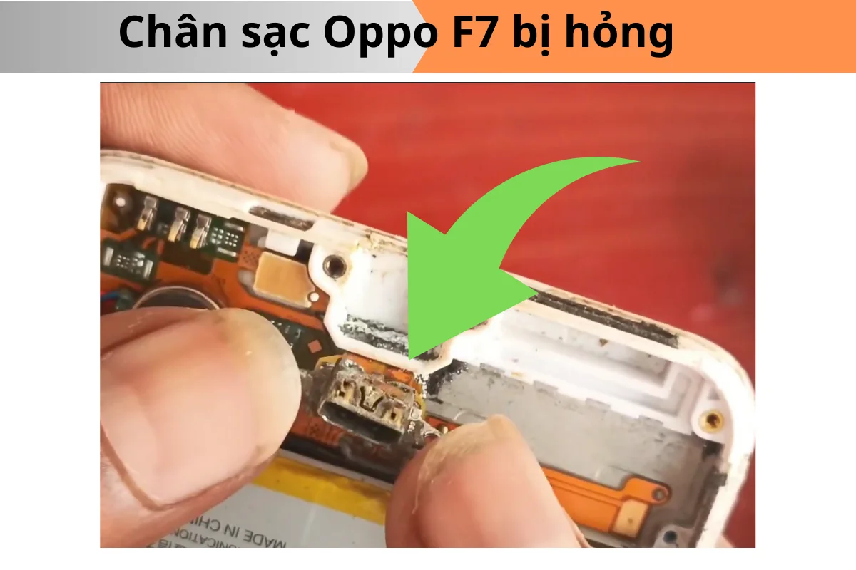 chấn sạc oppo F7 bị hư