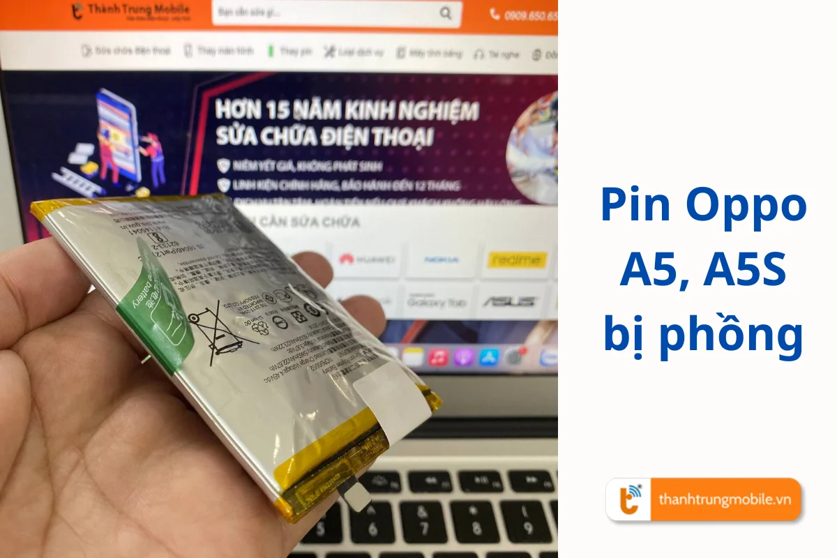 Pin Oppo bị phồng