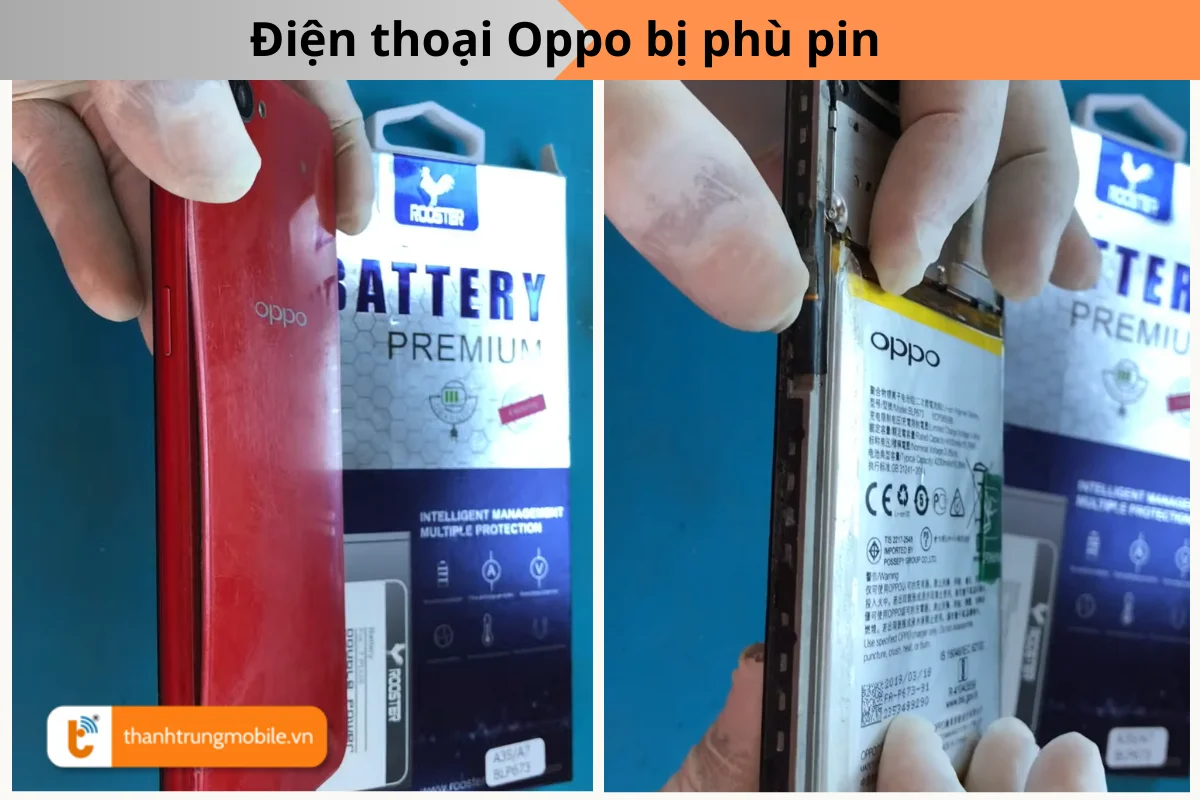 Điện thoại Oppo bị phù pin
