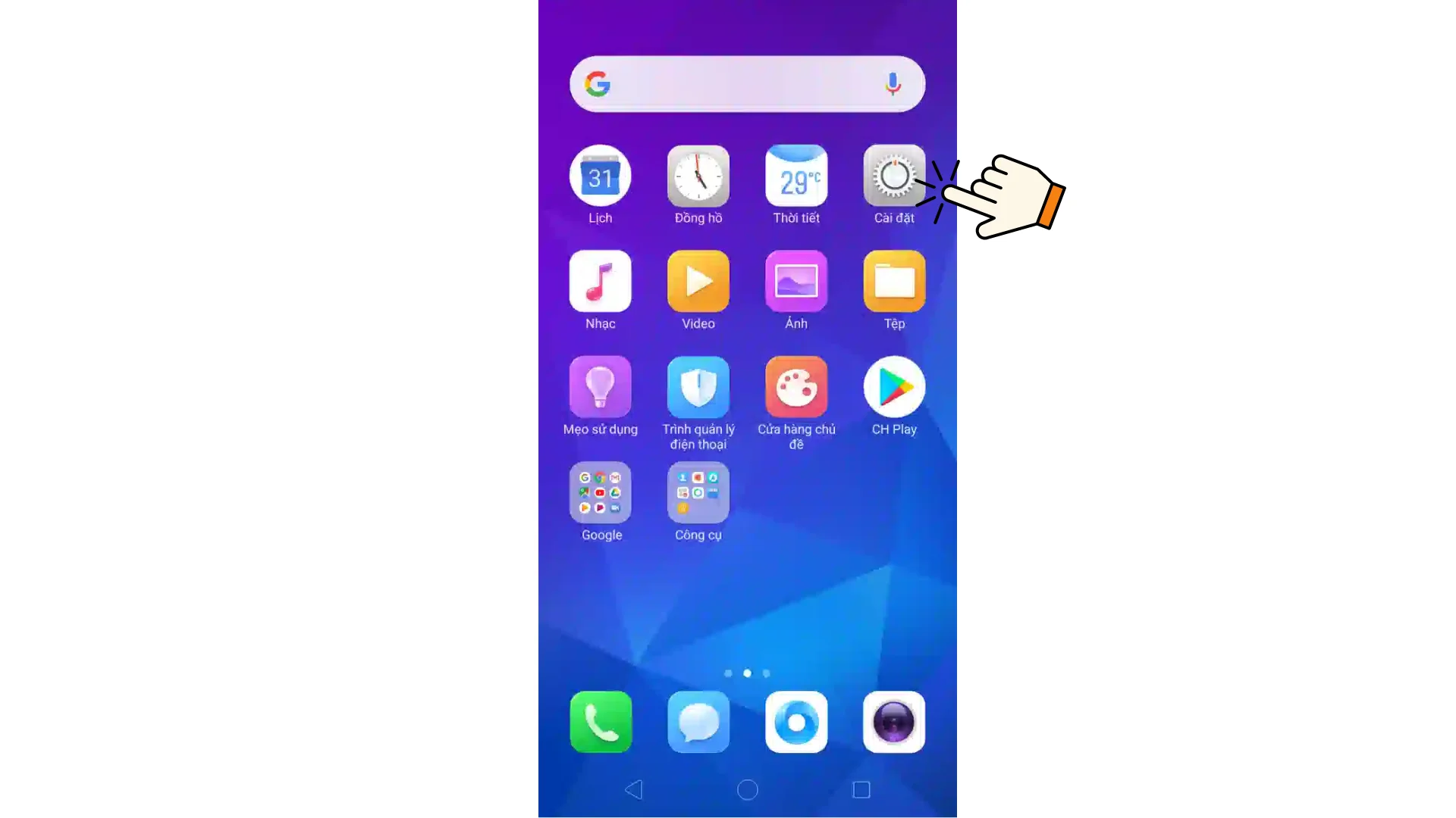 hien thi phan tram pin oppo