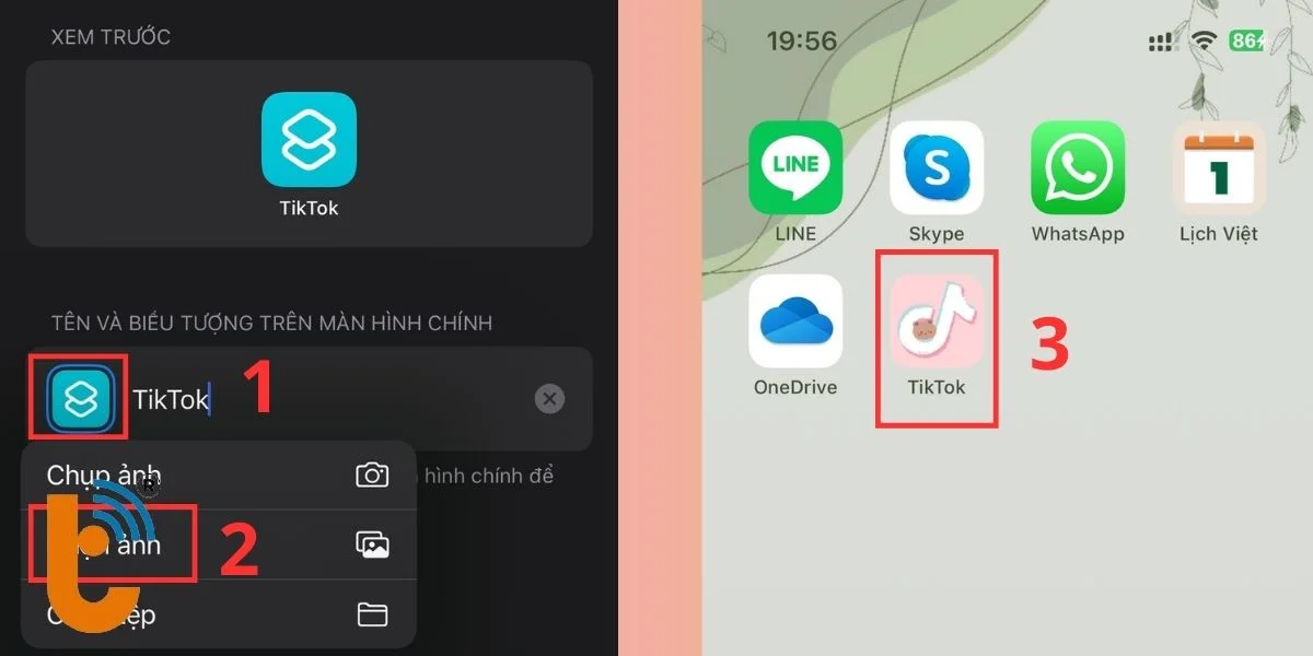 Hoàn thành quá trình thiết kế giao diện bằng Shortcuts