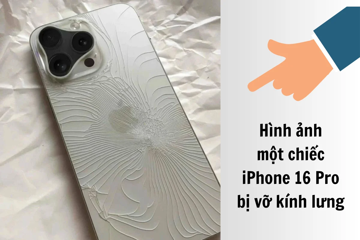 Kính iPhone 16 Pro vỡ