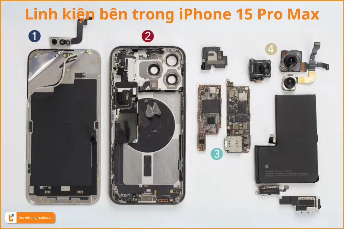 Linh kiện bên trong iPhone 15 Pro Max