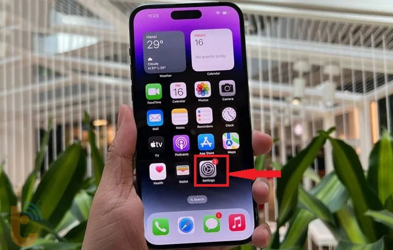 Hình ảnh 5: Mở ứng dụng Cài đặt