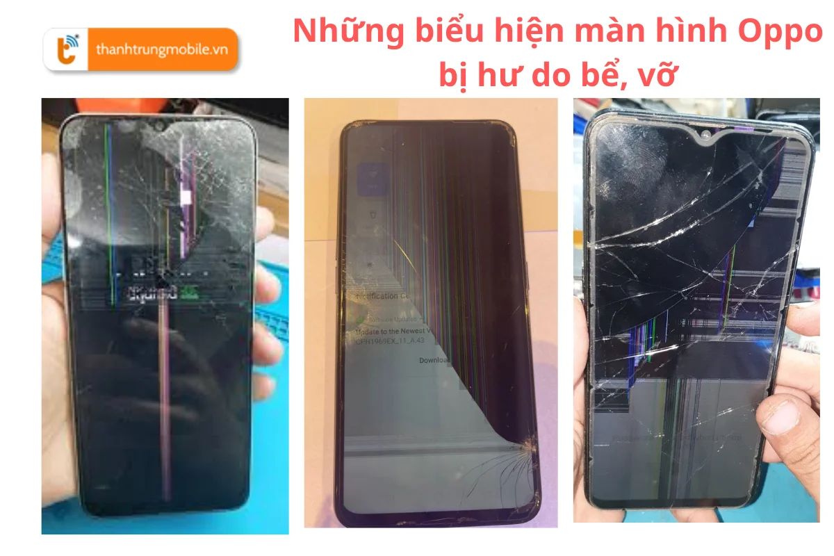 Màn hình Oppo bị hư