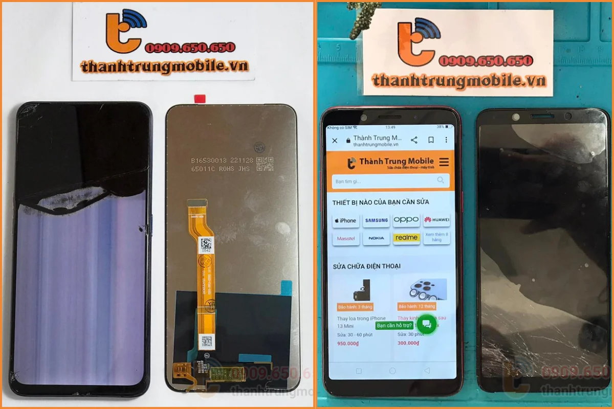 màn hình Oppo bị lỗi