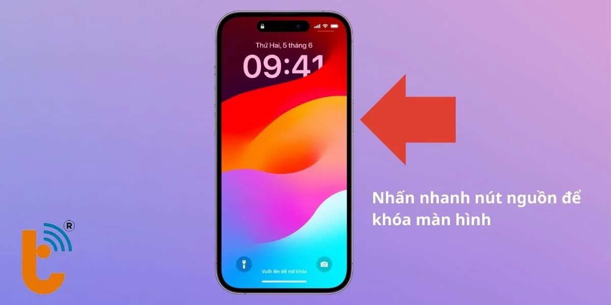 Nhấn nhanh nút nguồn để khóa màn hình