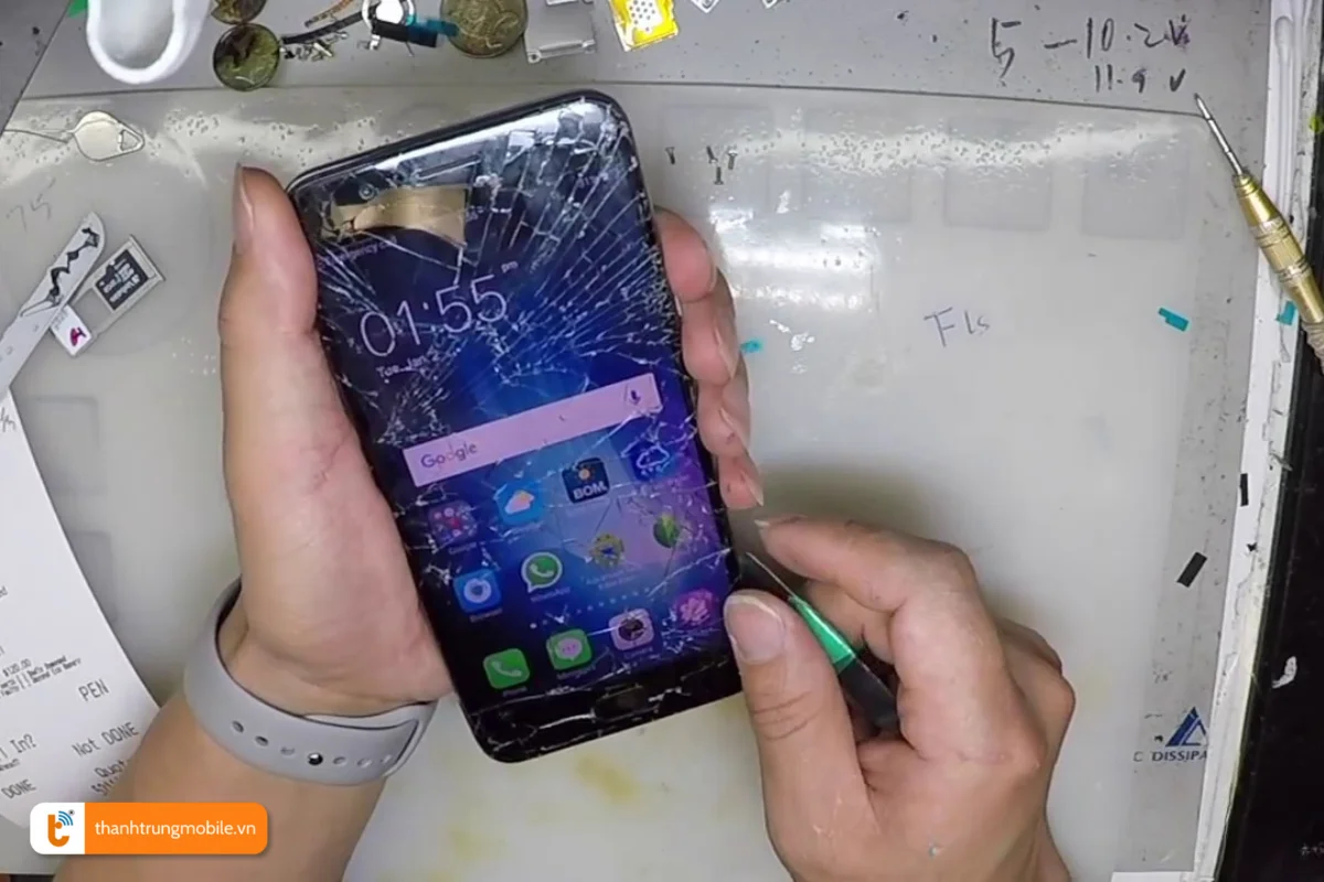 Oppo F1s liệt cảm ứng 1