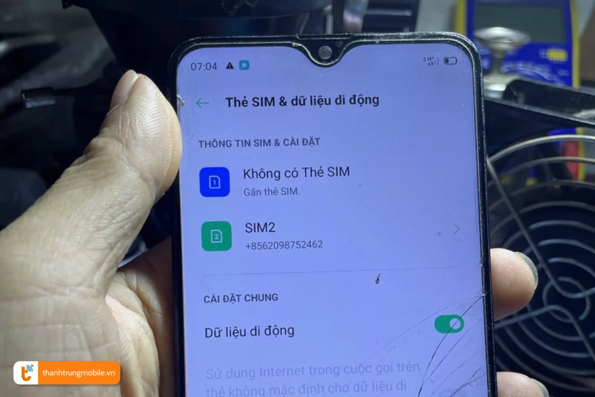 Oppo F9 không nhận sim