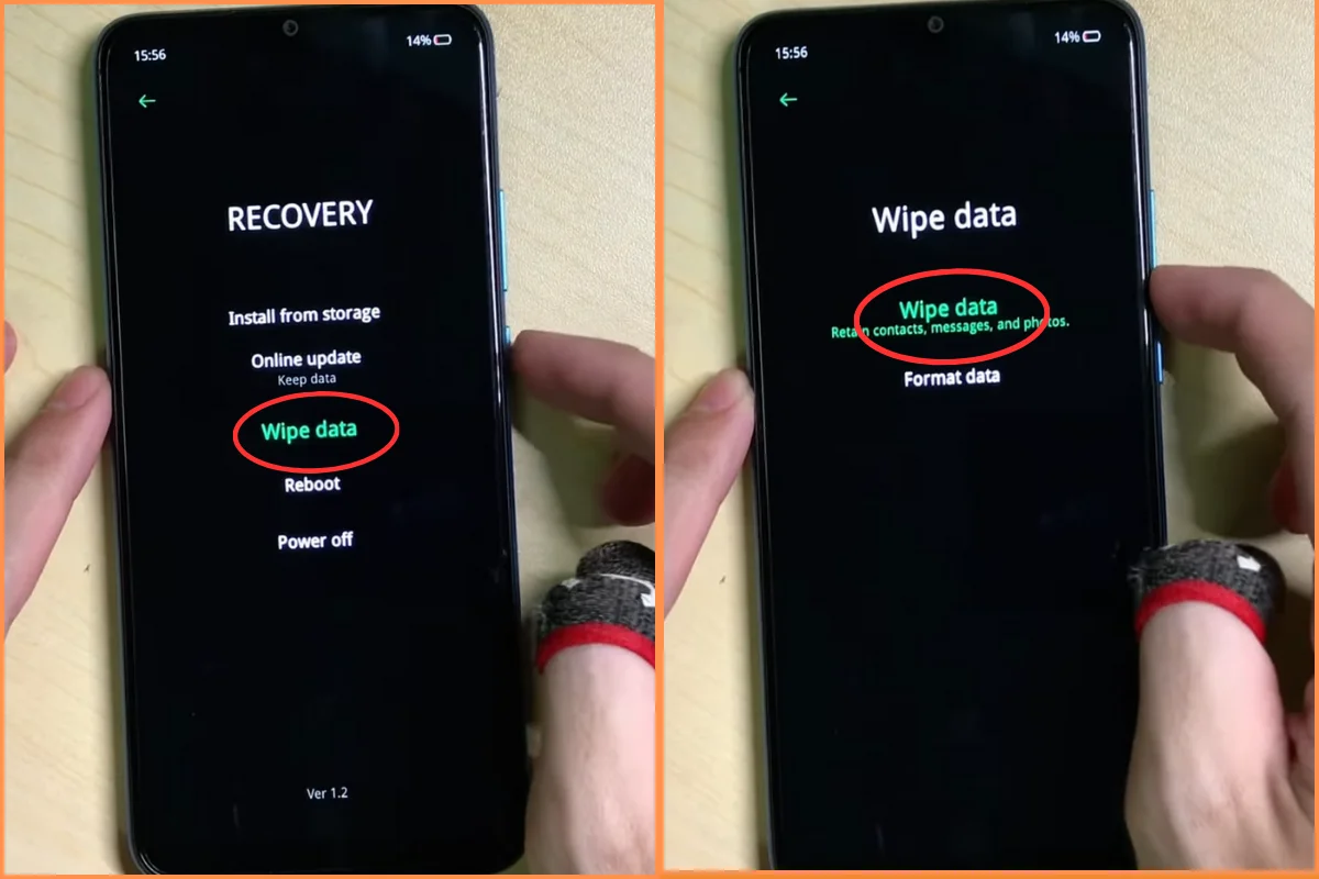 Wipe data Oppo