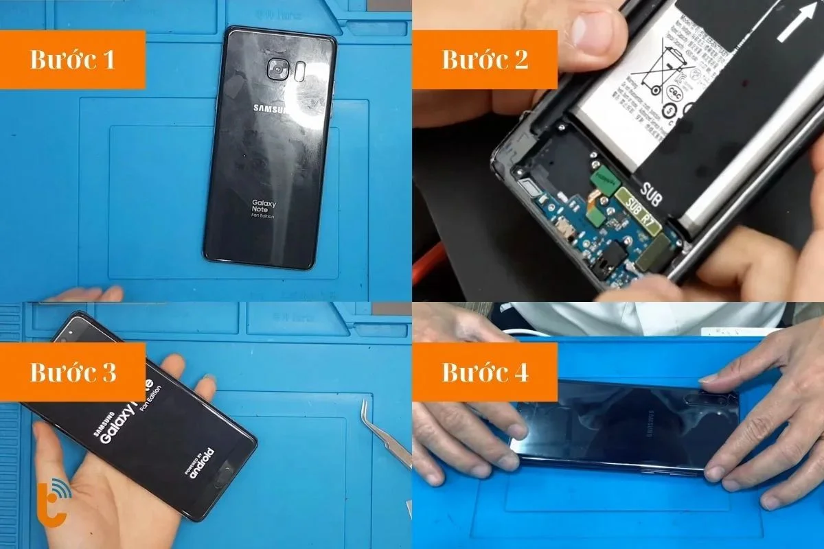 quy trinh thay chan sac samsung note fe