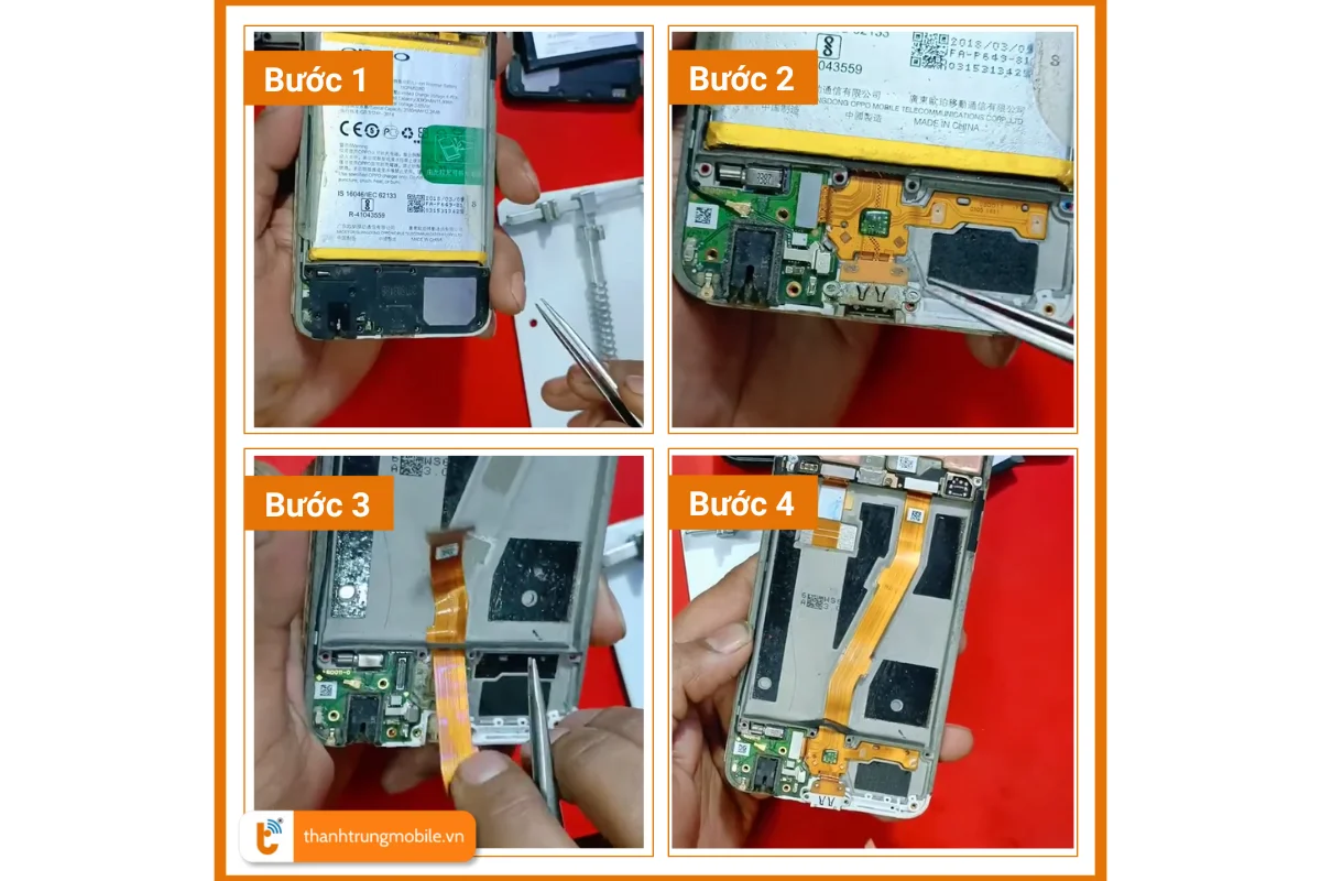 Quy trình thay chui sạc Oppo A83 tại Thành Trung Mobile