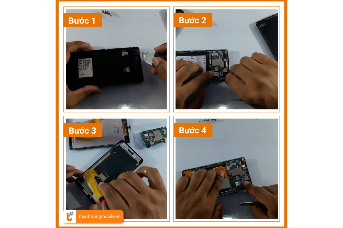Quy trình thay màn điện thoại Oppo A33 tại Thành Trung Mobile