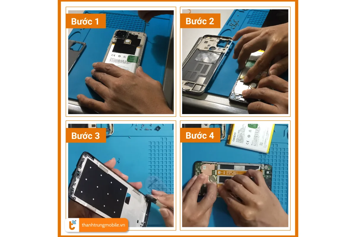 Quy trình thay màn hình điện thoại Oppo A15 tại Thành Trung Mobile
