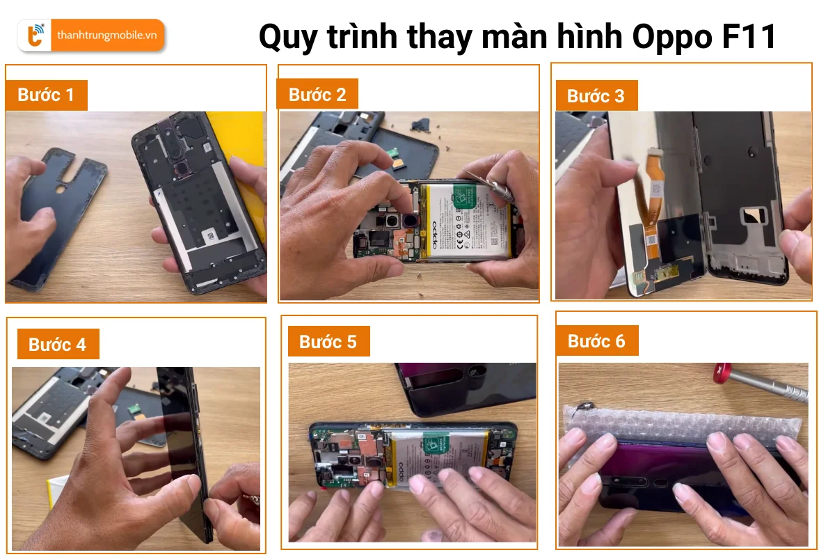 Quy trình thay màn hình Oppo F11