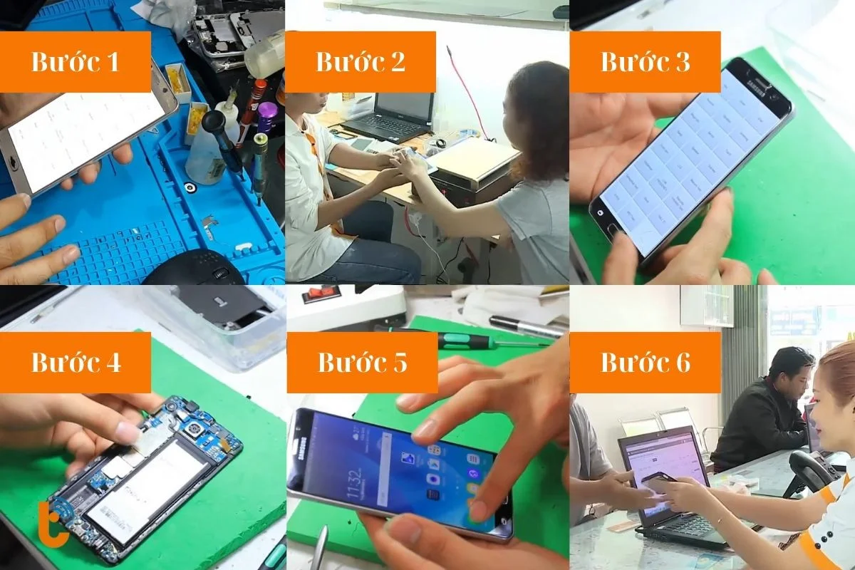 quy trinh thay mat kinh samsung galaxy note 5 chuyen nghiep