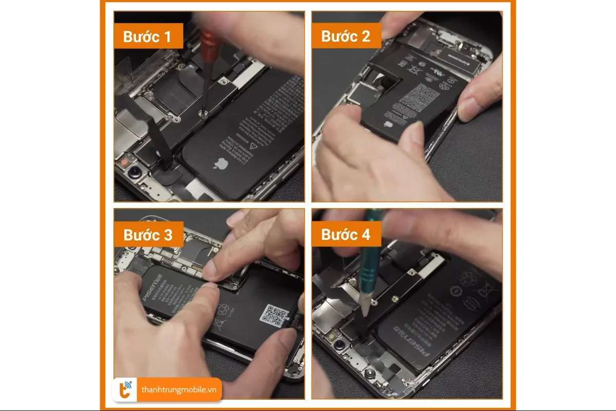 Quy trình thay pin Pisen XS Max