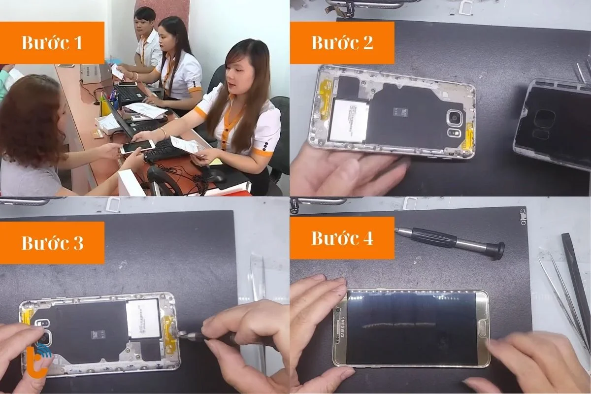 quy trinh thay the chan sac samsung galaxy note 5