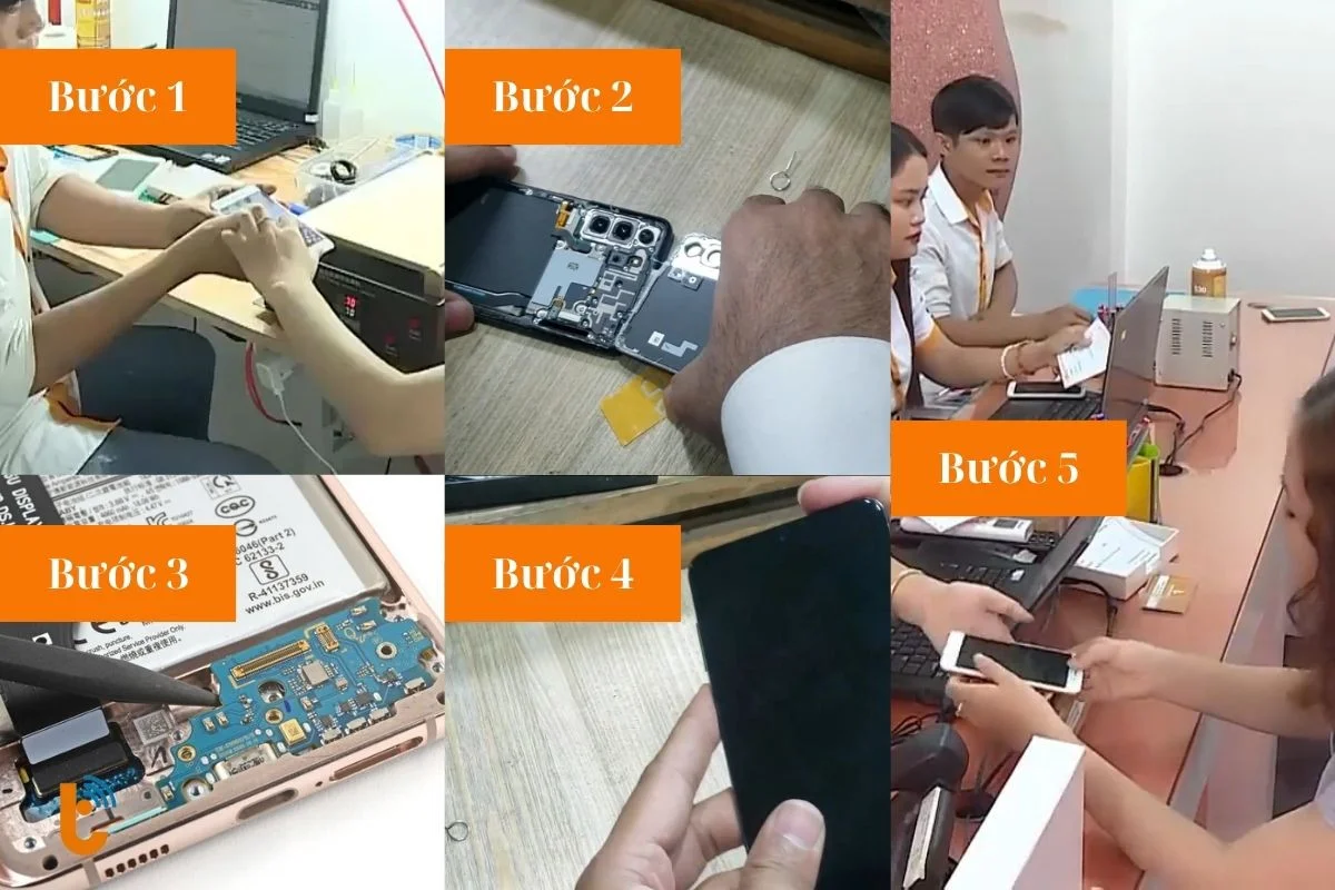 quy trinh thay the chan sac samsung galaxy s21 plus chuyen nghiep