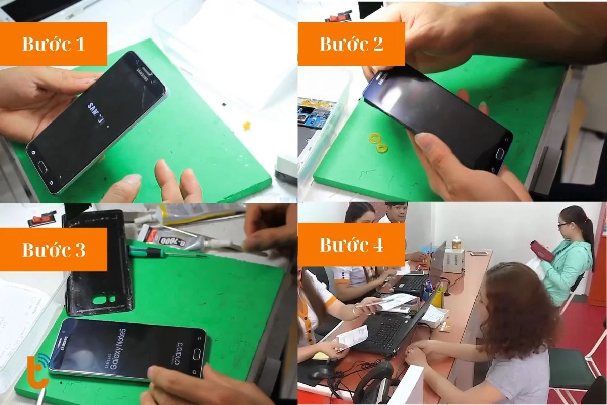 quy trinh thay the man hinh samsung galaxy note 5