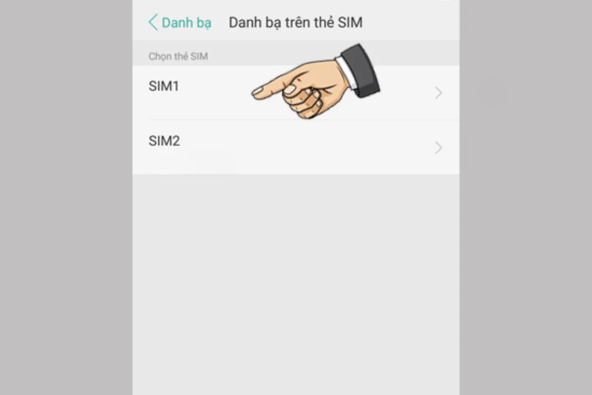 Xuất từ thẻ sim 