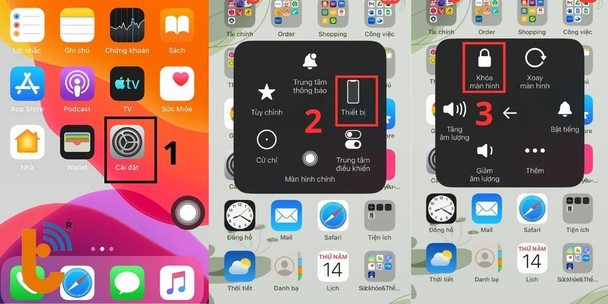Sử dụng Assistive Touch để khóa màn hình