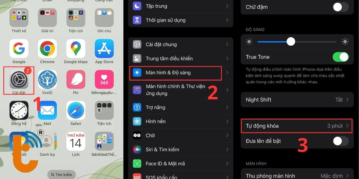 Sử dụng tính năng khóa tự động