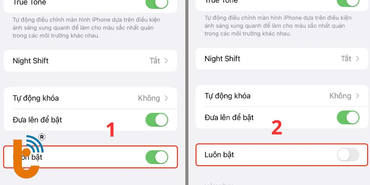 Tắt Always on Display