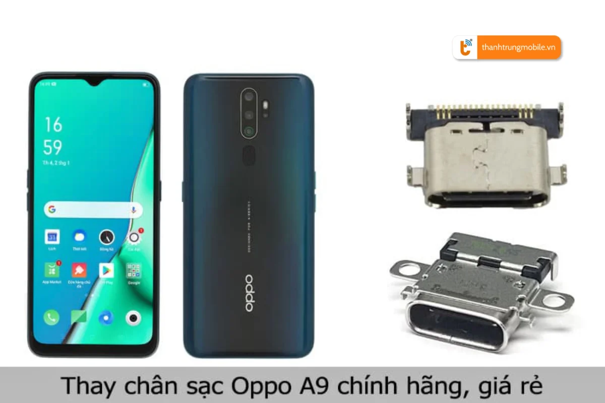 thay chân sạc Oppo A9 2020
