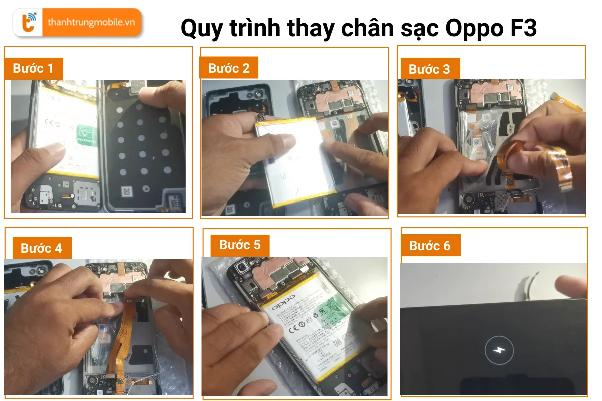 thay chân sạc Oppo F3