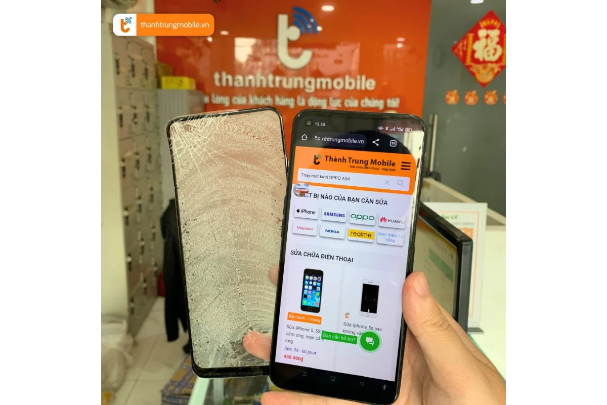 thay kính Oppo giá rẻ