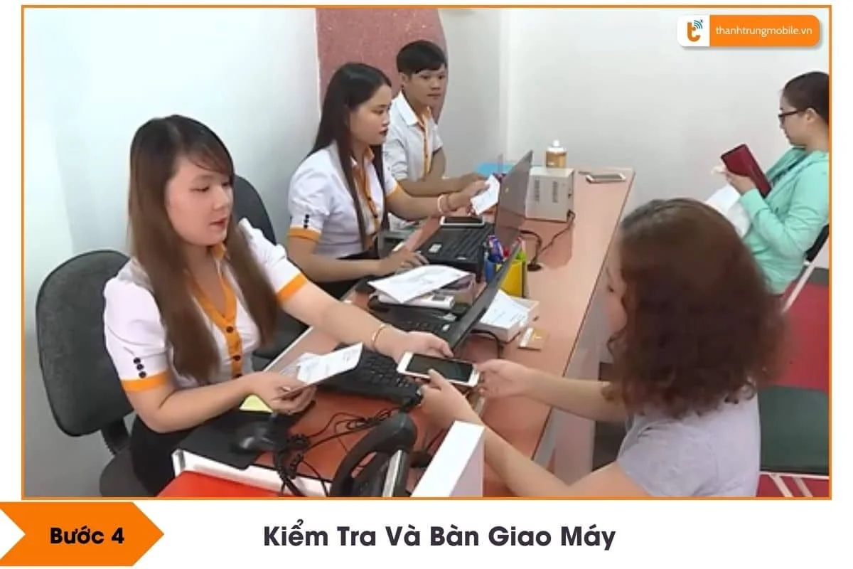 buoc 4 kiem tra va ban giao may samsung m02, m02s