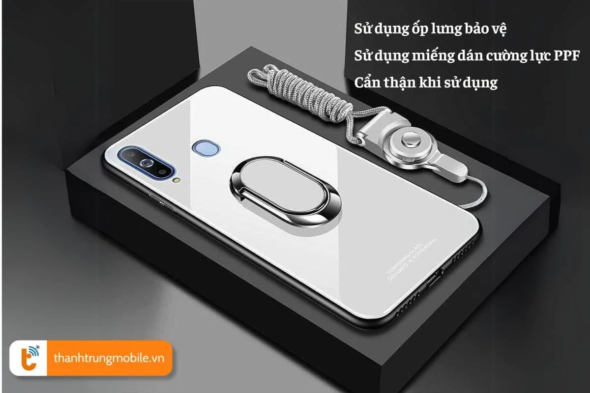 cách bảo vệ nắp lưng Samsung A8s luôn như mới