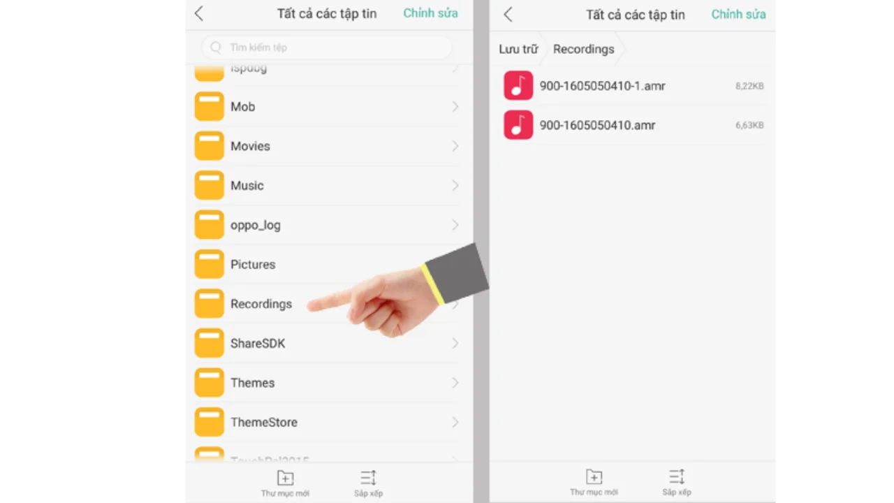 cách ghi âm cuộc gọi trên oppo f1s