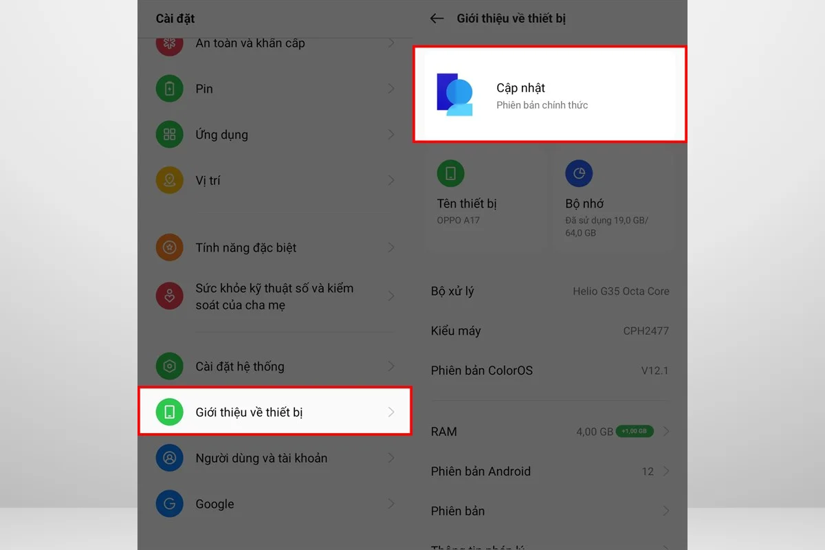 Cập nhật phần mềm mới cho Oppo