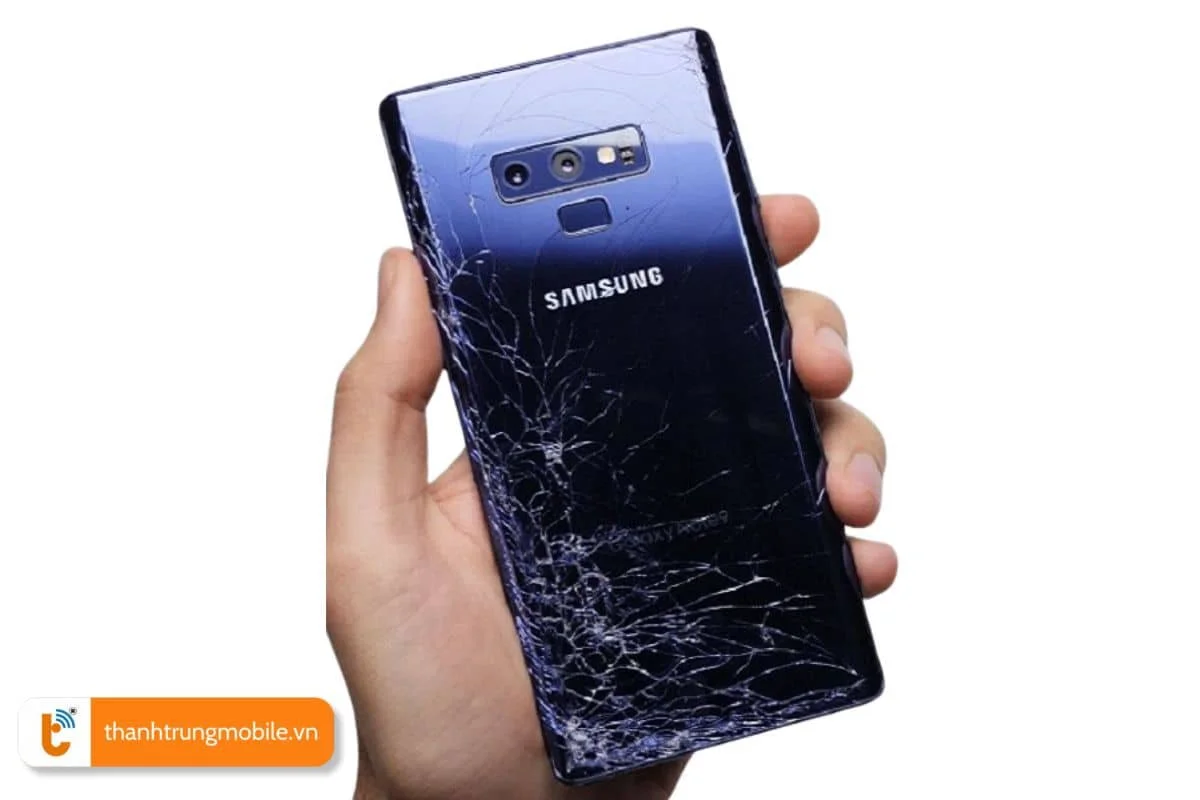 dau hieu nhan biet mat kinh sau samsung note 9 bi hu hong