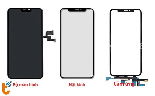 Thay màn hình điện thoại iPhone sẽ gồm mặt kính và kính cảm ứng