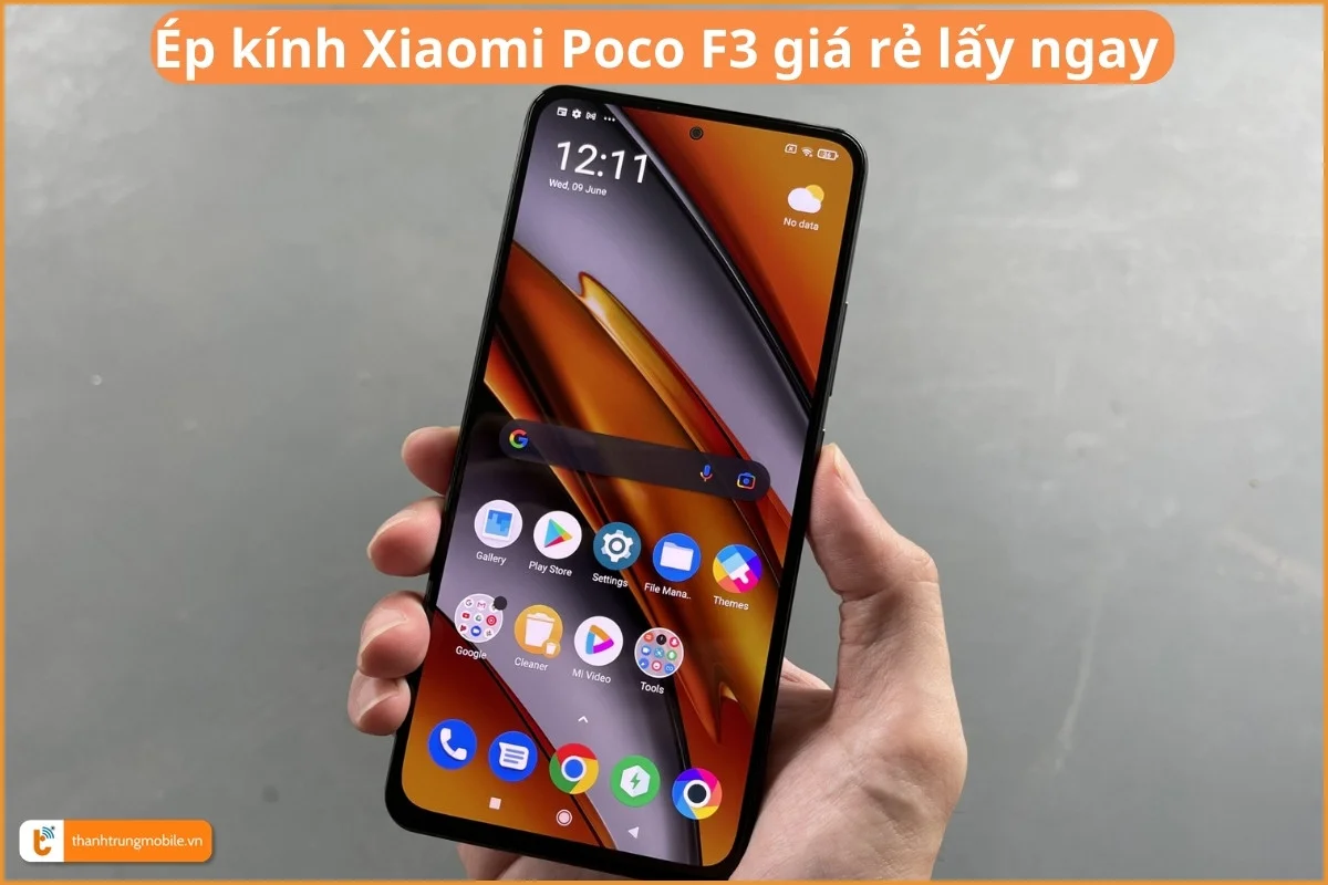 Ép kính Xiaomi Poco F3 giá rẻ lấy ngay - Thành Trung Mobile