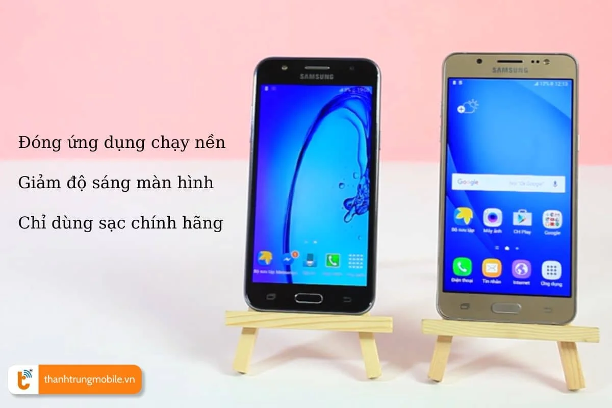 huong dan su dung pin samsung j5, j5 prime, j5 pro dung cach