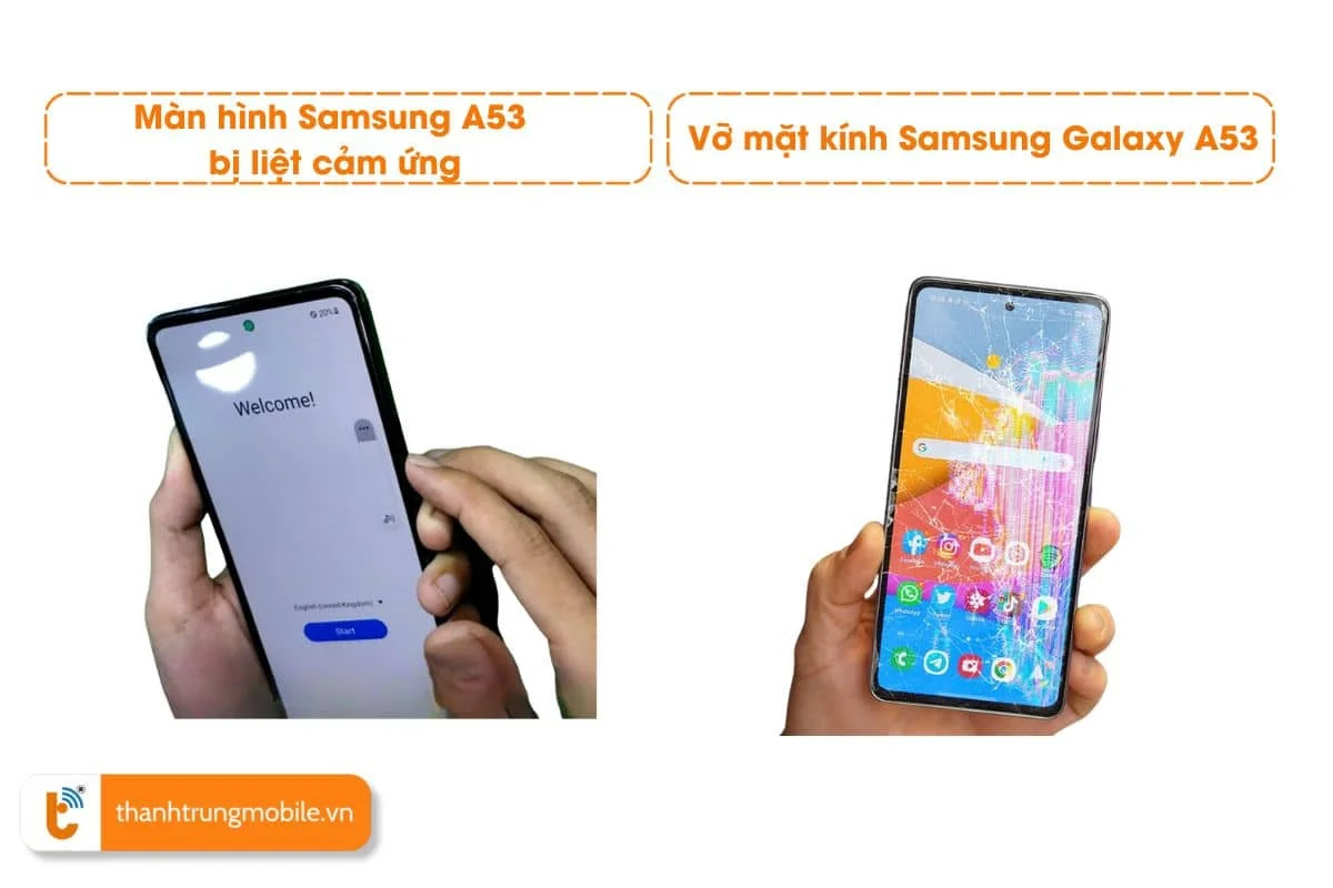 khi nao can thay man hinh, mat kinh samsung a53