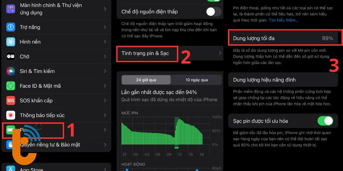 Kiểm tra tình trạng Pin trên iPhone