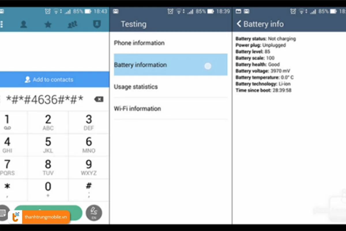 Kiểm tra tuổi thọ pin trên Redmi 5 Plus
