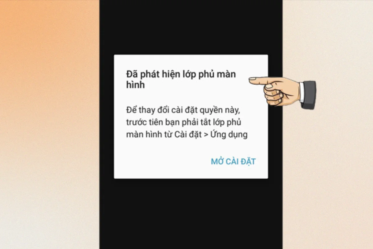 tắt lớp phủ màn hình