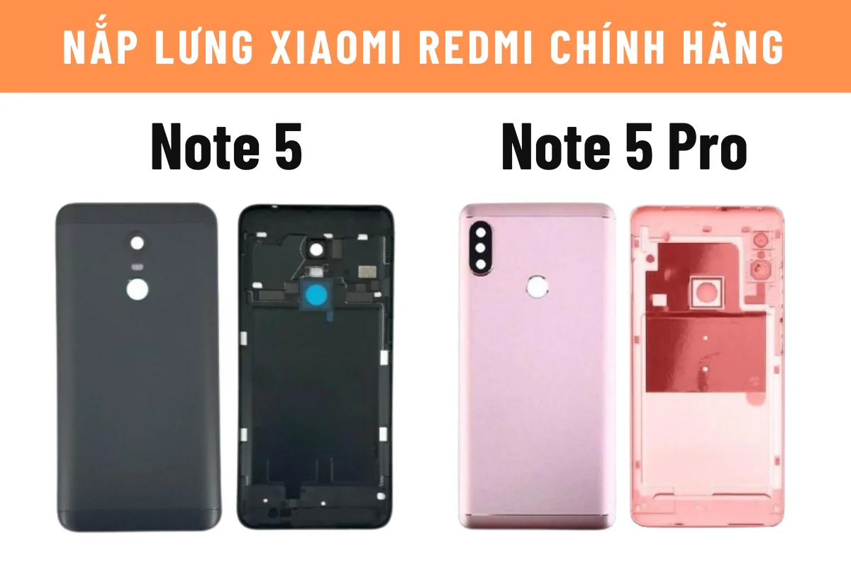 nắp lưng xiaomi redmi note 5 pro