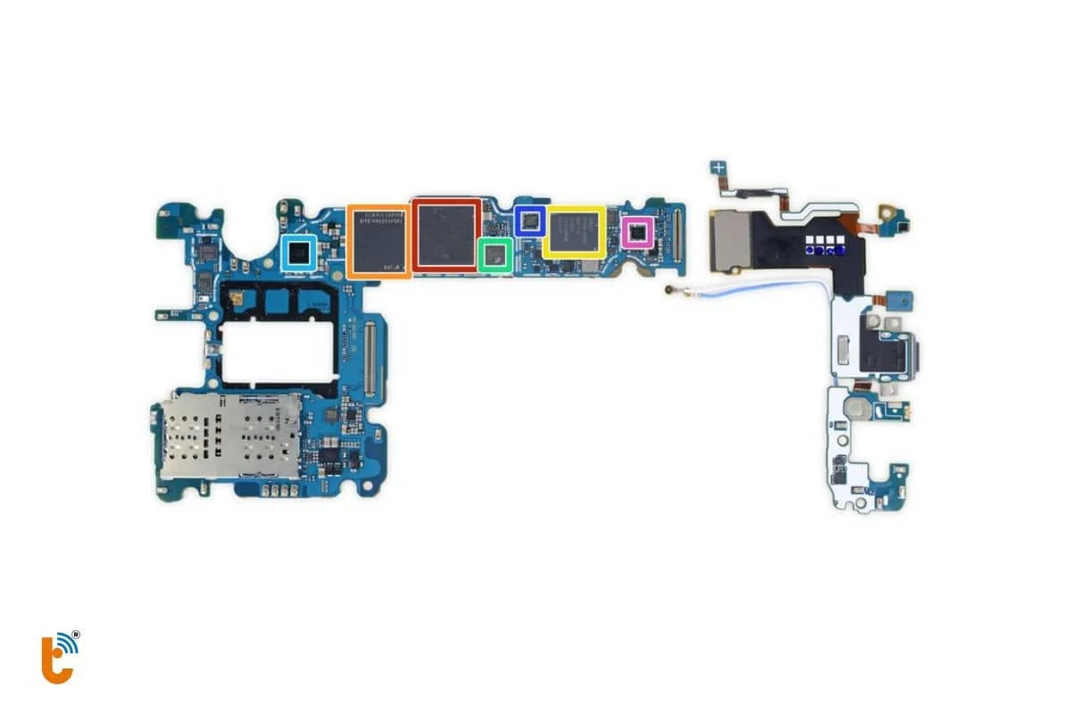 nguyen nhan dan den hong chan sac samsung s9, s9 plus