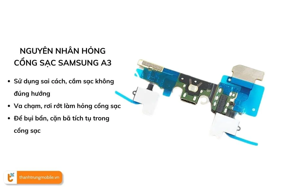 nguyen nhan gay hong chan sac samsung a3 