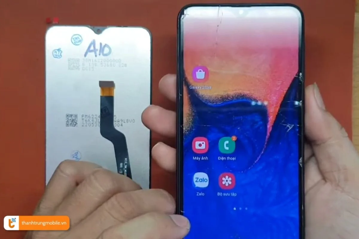 nguyen nhan khien man hinh samsung galaxy a10 hong