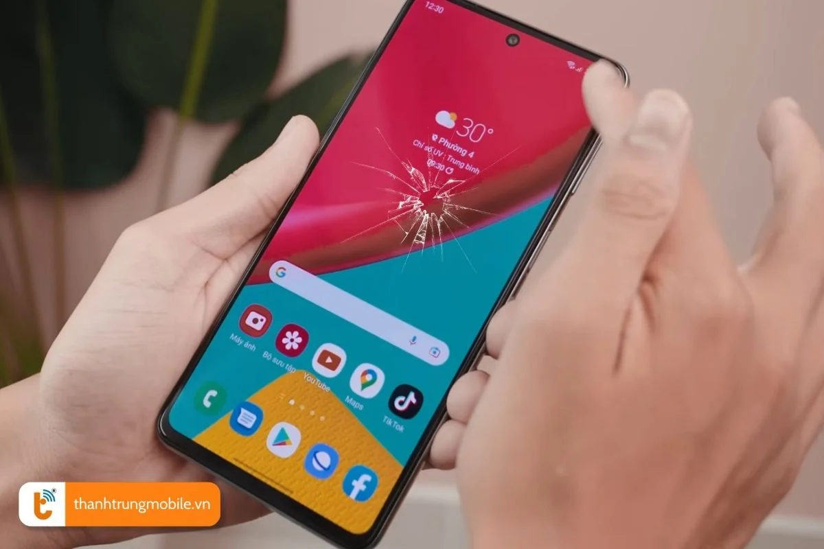 nguyen nhan khien man hinh samsung galaxy m53 hong