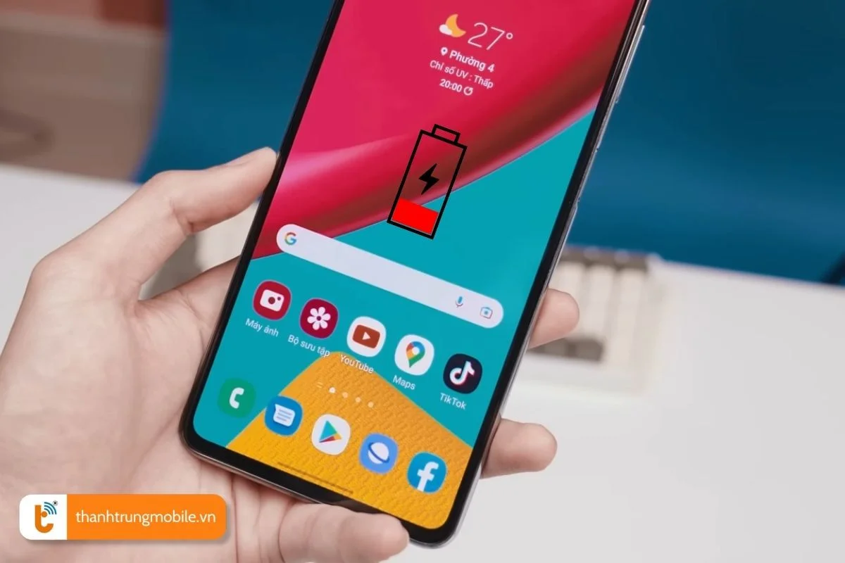 nguyen nhan khien pin samsung galaxy m53 hong