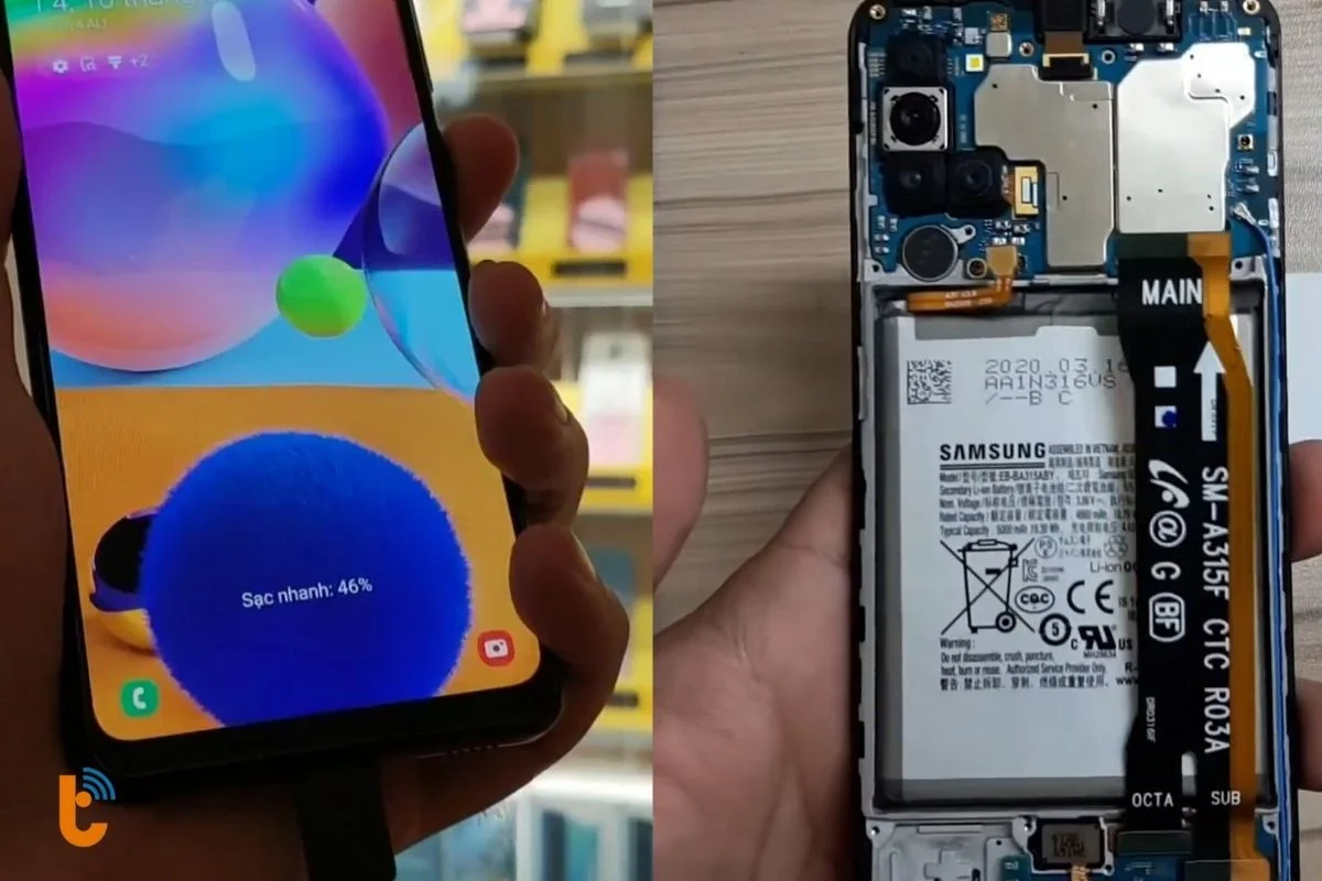 nguyen nhan pin samsung galaxy a31 bi hong